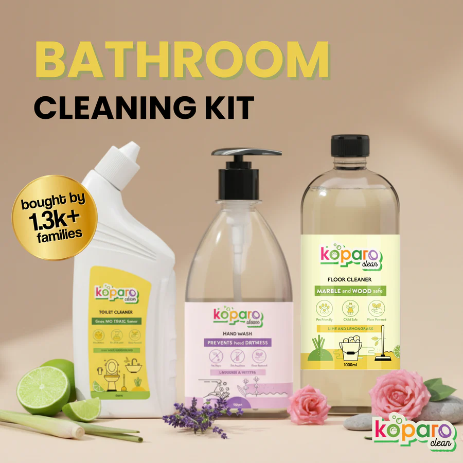 Bathroom Kit - Floor Cleaner - 1L, Toilet Cleaner 800ml, Hand Wash - 500ml - Kit 1