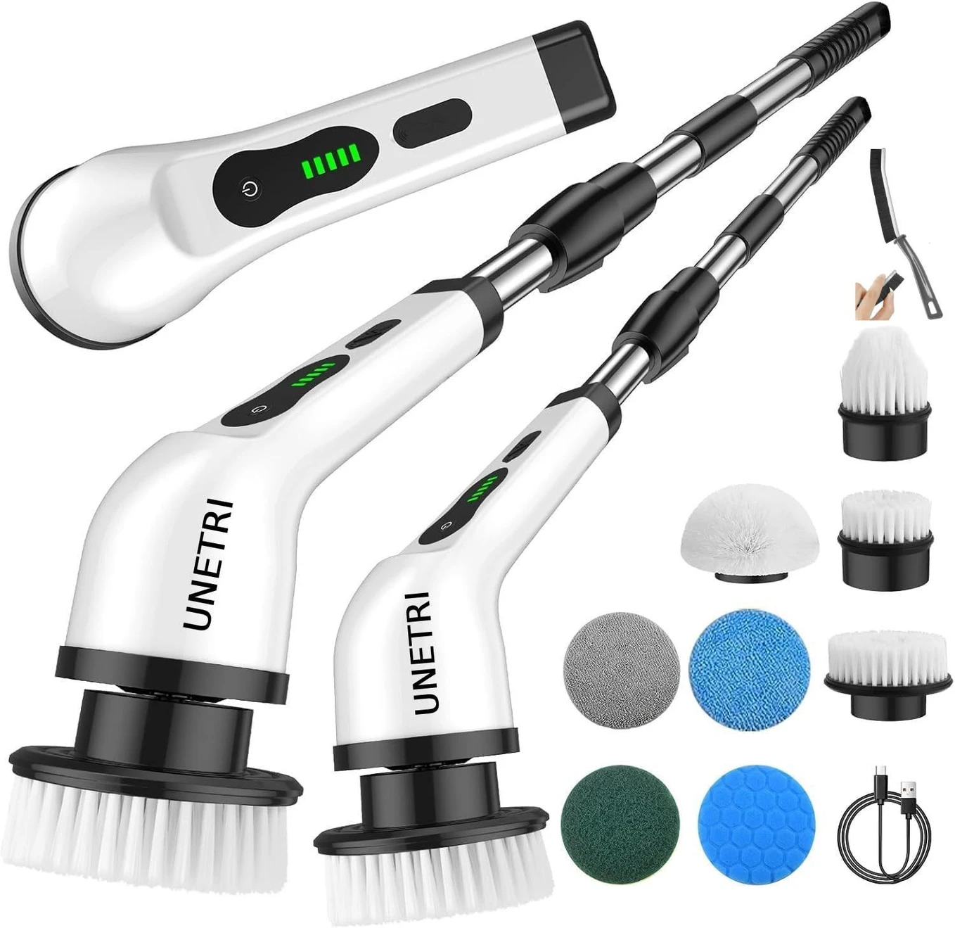 Multipurpose Electric 9-in-1 Spin Scrubber for Home Cleaning