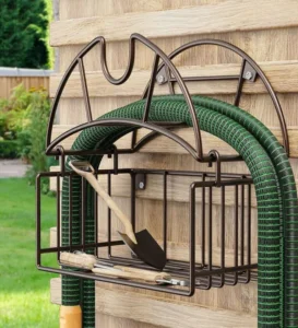Wall Mounted Metal Hose Pipe Hanger (Black Color)