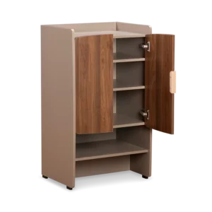 Hugo Engineered Wood Shoe Rack in Mushroom Beige Finish