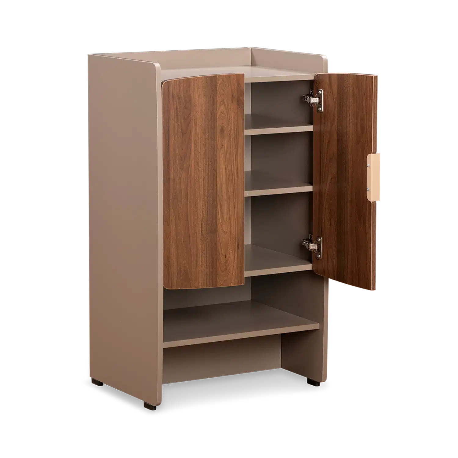 Hugo Engineered Wood Shoe Rack in Mushroom Beige Finish